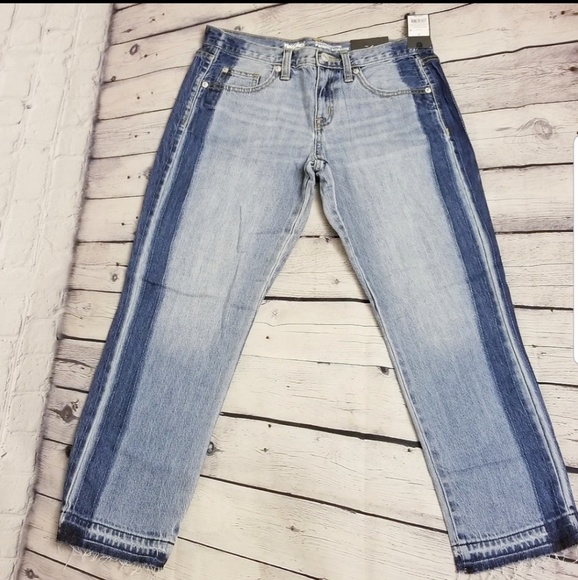 Medium denim wash mid-rise boyfriend crop Jeans - Picture 4 of 4